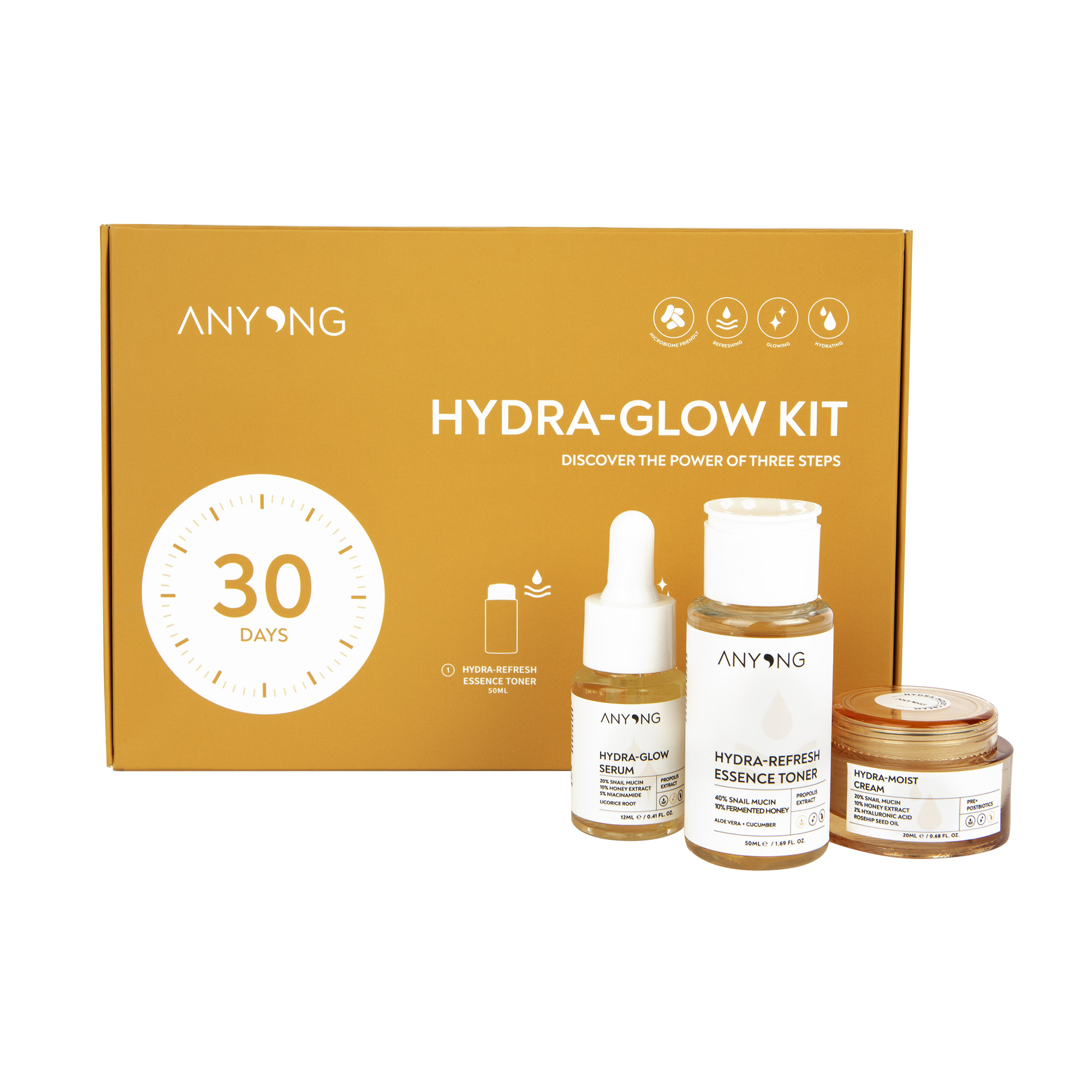 Facial serum set HYDRA-GLOW KIT 30 days