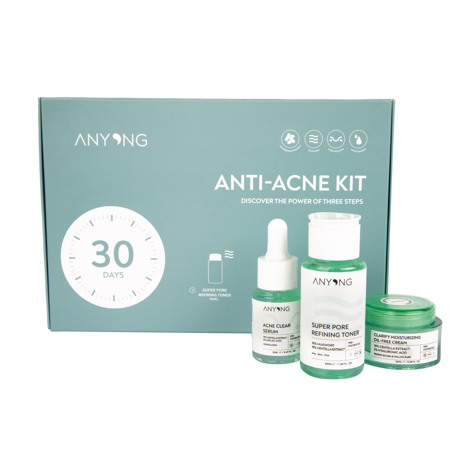 ANTI-ACNE face serum set 30 days